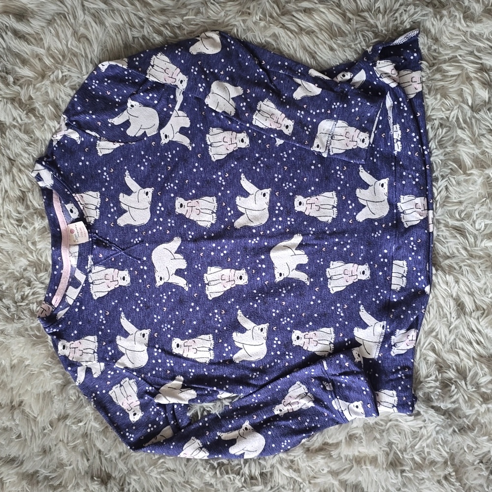 Girls Secret Treasures Polar Bear Print Pajama Top